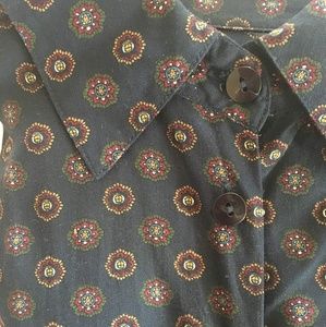 Funky Button Down Blouse Liz Claiborne